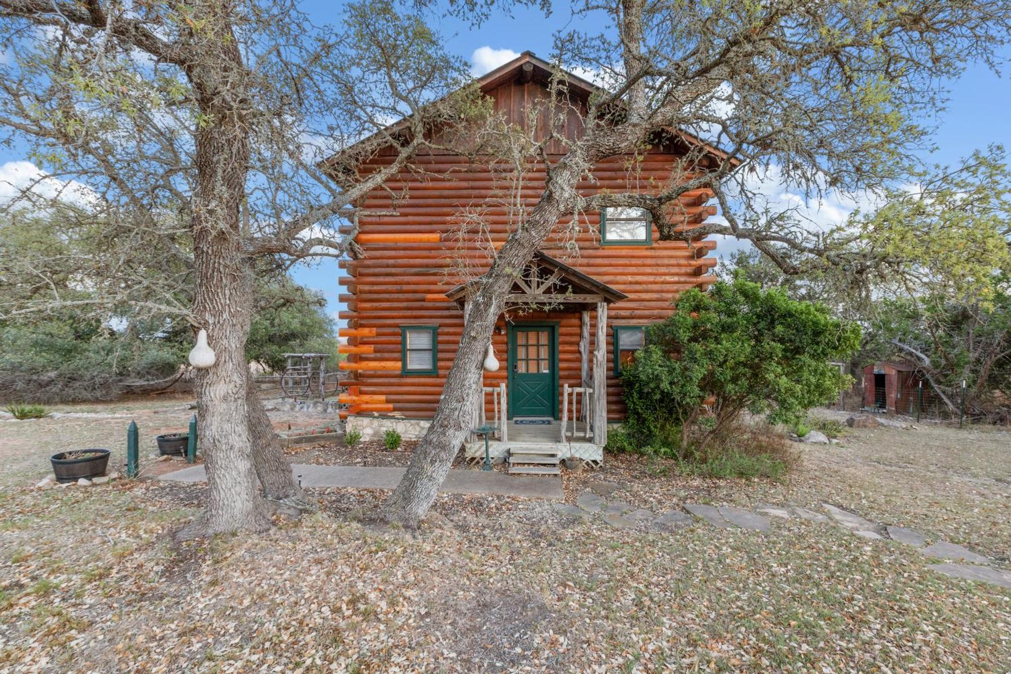 Mighty Oak Log Cabin 弗雷德里克斯堡 外观 照片