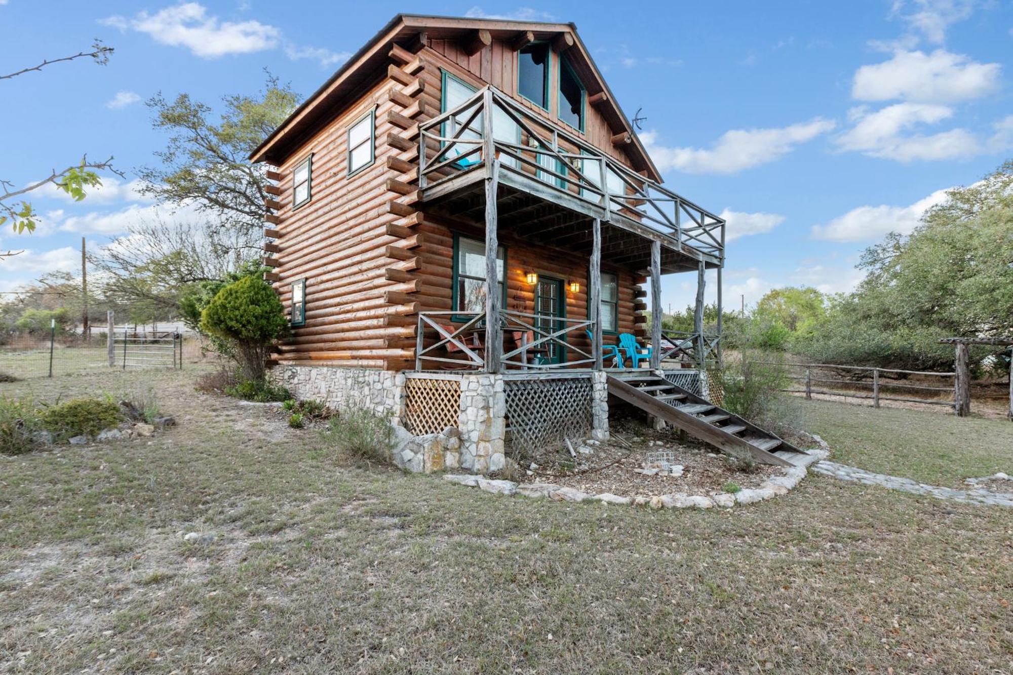 Mighty Oak Log Cabin 弗雷德里克斯堡 外观 照片