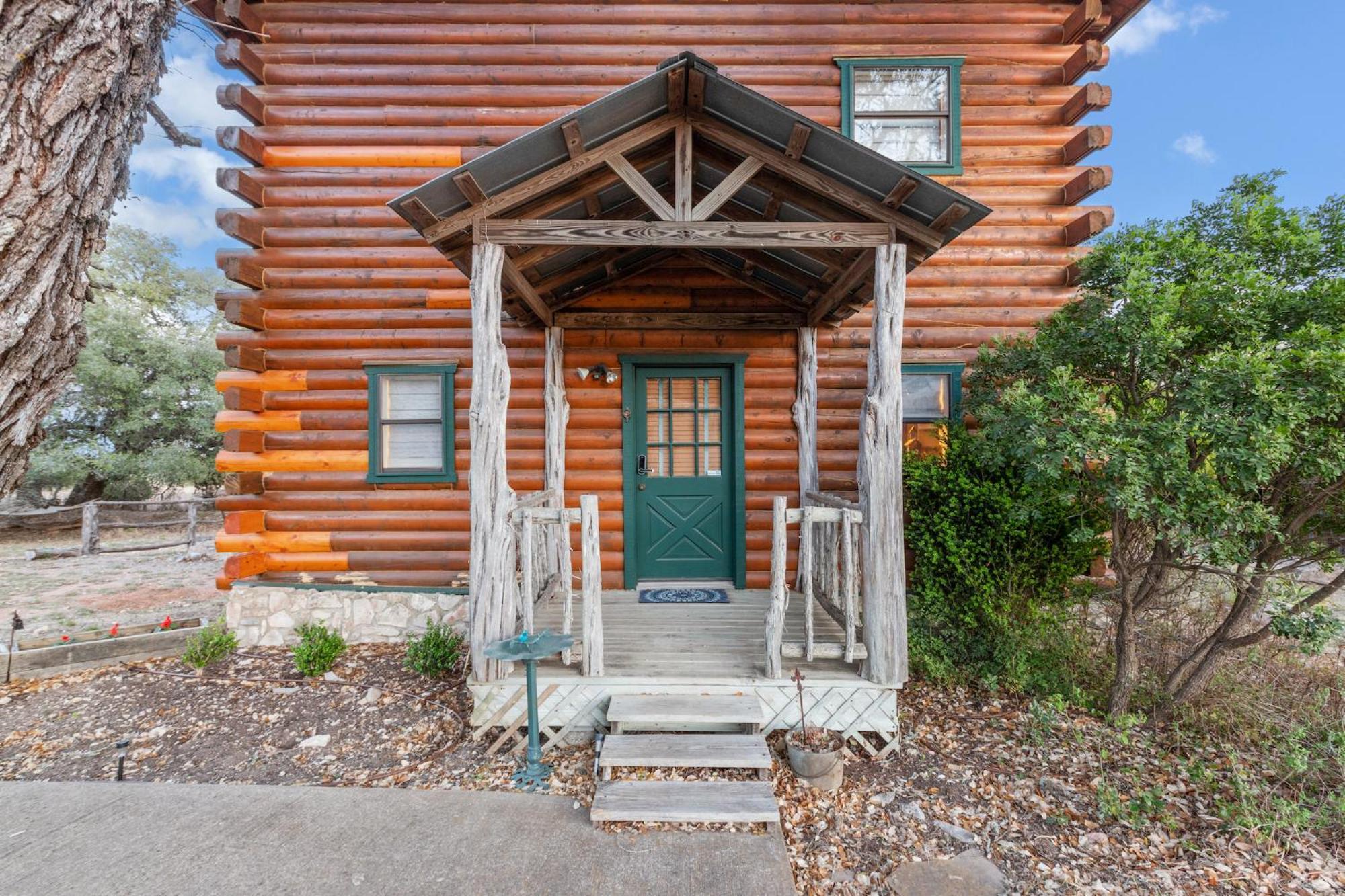 Mighty Oak Log Cabin 弗雷德里克斯堡 外观 照片